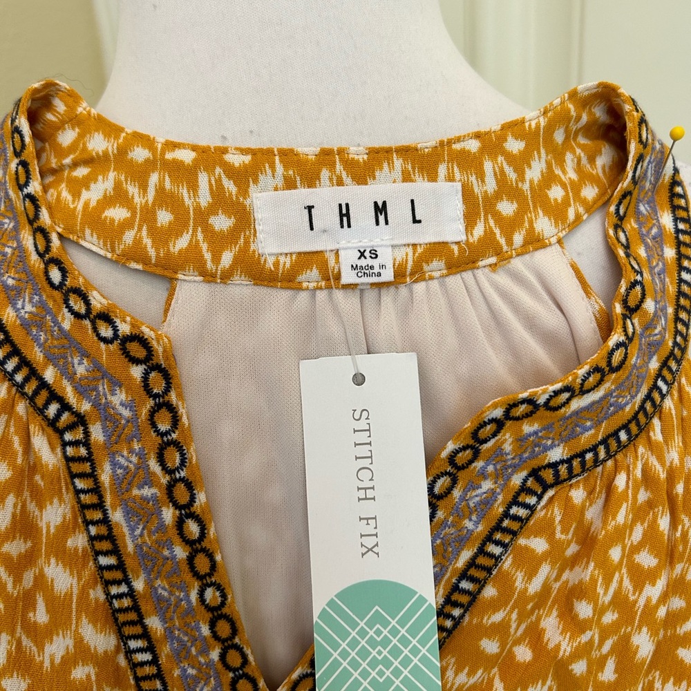 NWT THML Stitch Fix casual embroidered boho style dress - Picture 5 of 5